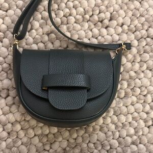 Genuine Italian Leather Crossbody Handbag- Florence, Italy. New, Forest Green.